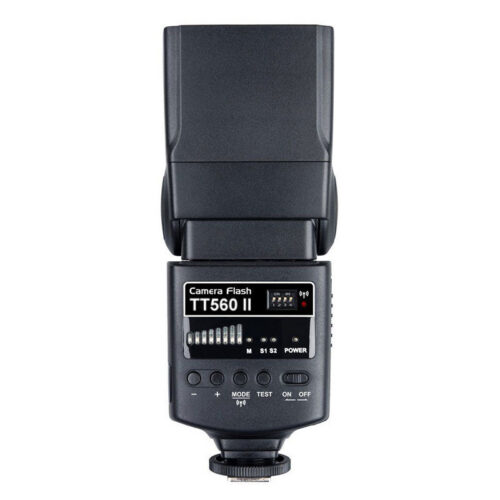 Godox TT560II kaameravälk – tagapaneel ja nupud