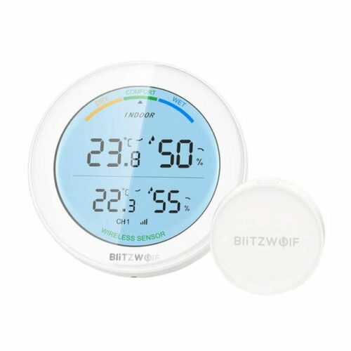 Blitzwolf BW-WS01 juhtmevaba ilmajaam 433 MHz valge
