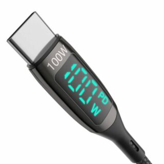 BlitzWolf BW-TC23 USB-C to USB-C cable with display 100W 0.9m black