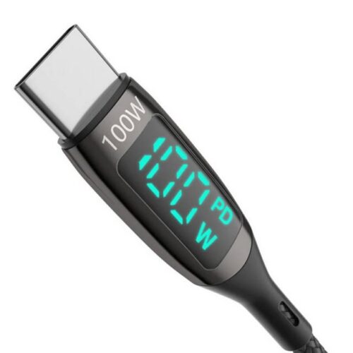 BlitzWolf BW-TC23 USB-C to USB-C cable with display 100W 0.9m black