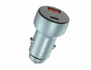 Foneng C18 car charger 1xUSB-A 1xUSB-C 2.4A 48W gray