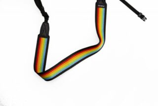 Polaroid Camera Strap Flat Rainbow Black