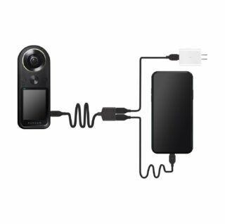 QooCam 8K 2 in 1 USB cable with dual type C ports